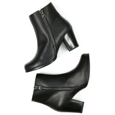 Will's Vegan Shop Wadenhoher Stiefel Schwarz Damen