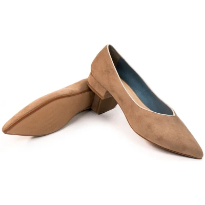 Will's Vegan Store Damen vegan Ballerinas Point Hellbraun