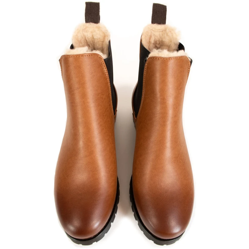 Will's Vegan Store Damen vegan Chelsea Boots Damen Luxe Isoliert Braun