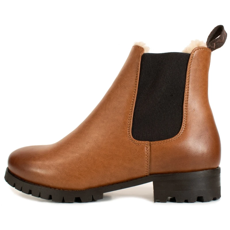 Will's Vegan Store Damen vegan Chelsea Boots Damen Luxe Isoliert Braun