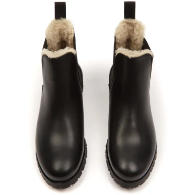 Will's Vegan Store Damen vegan Chelsea Boots Damen Luxe Isoliert Schwarz