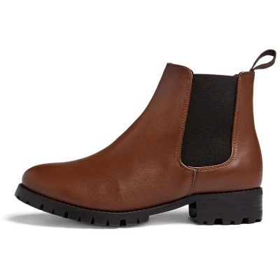 Will's Vegan Store Damen vegan Chelsea Boots Luxe Deep Tread Maroon