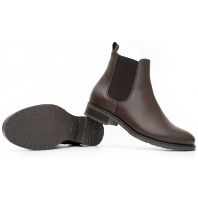 Will's Vegan Store Damen vegan Chelsea Boots Luxury Smart Dunkelbraun