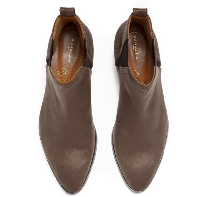 Will's Vegan Store Damen vegan Chelsea Boots Point Toe Dunkelbraun