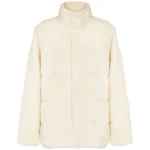 Will's Vegan Store Damen vegan Daunenjacke Aus Recyceltem Teddy Creme