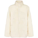 Will's Vegan Store Damen vegan Daunenjacke Aus Recyceltem Teddy Creme