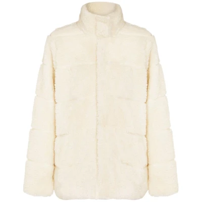 Will's Vegan Store Damen vegan Daunenjacke Aus Recyceltem Teddy Creme