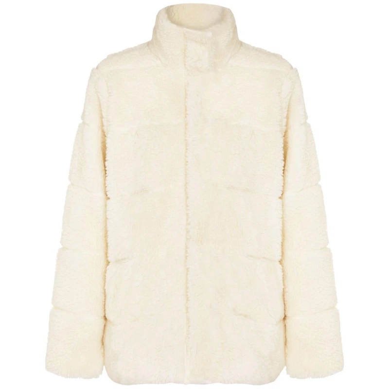 Will's Vegan Store Damen vegan Daunenjacke Aus Recyceltem Teddy Creme