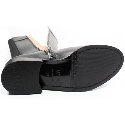 Will's Vegan Store Damen vegan Kniehohe Stiefel Schwarz