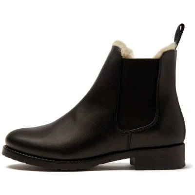 Will's Vegan Store Damen vegan Luxe Insulated Smart Chelsea Boots Schwarz