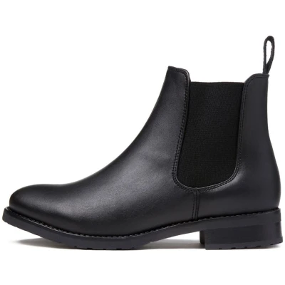 Will's Vegan Store Damen vegan Luxe Smart Chelsea Boots Schwarz
