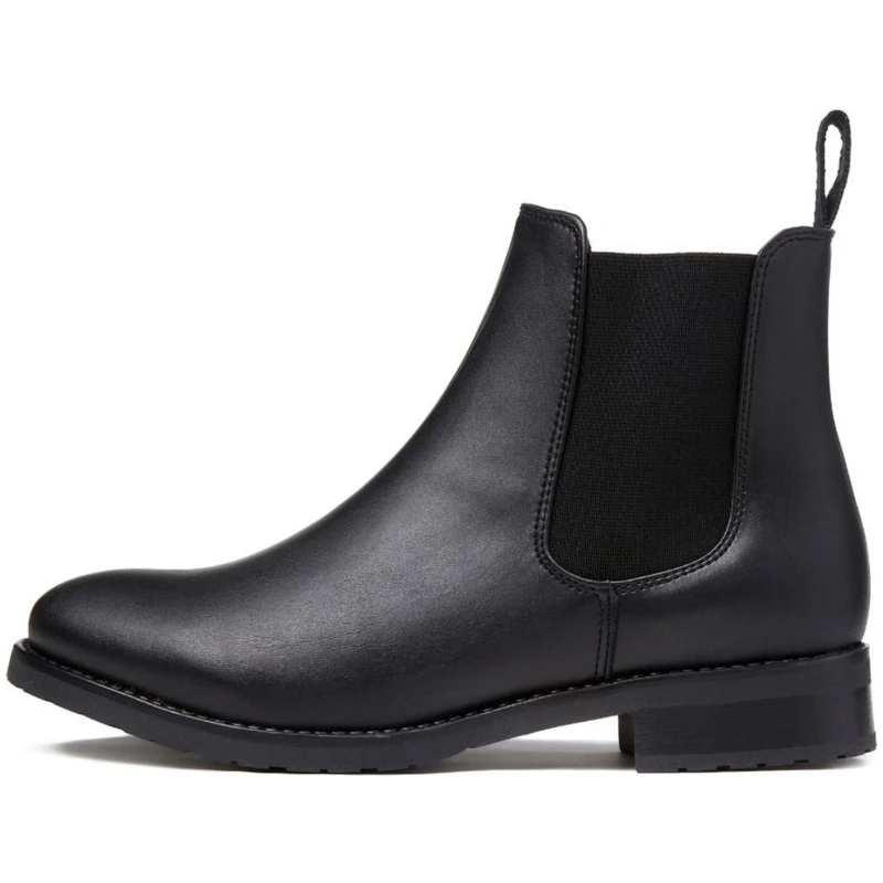 Will's Vegan Store Damen vegan Luxe Smart Chelsea Boots Schwarz