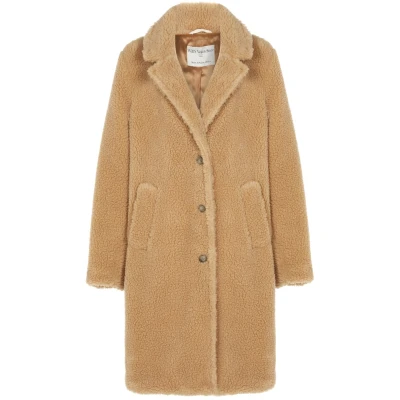 Will's Vegan Store Damen vegan Mantel Aus Recyceltem Teddy Beige