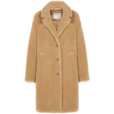 Will's Vegan Store Damen vegan Mantel Aus Recyceltem Teddy Beige