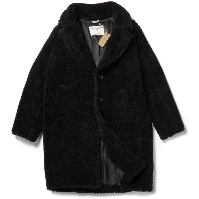 Will's Vegan Store Damen vegan Mantel Teddy Schwarz