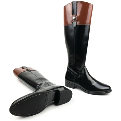 Will's Vegan Store Damen vegan Stiefel Reiten Schwarz