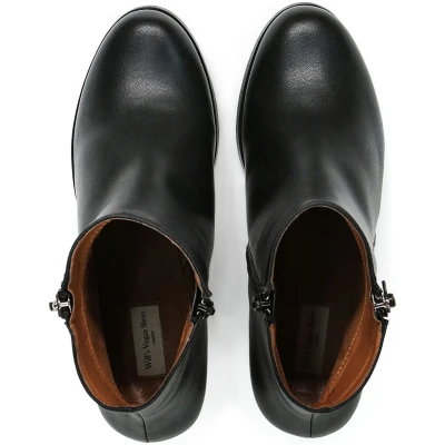 Will's Vegan Store Damen vegan Stiefel Viertellänge Schwarz