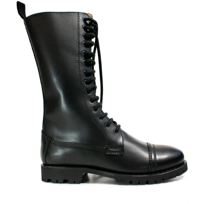 Will's Vegan Store Damen vegan Women's Eye Stiefel Goodyear Welt 14 Schwarz
