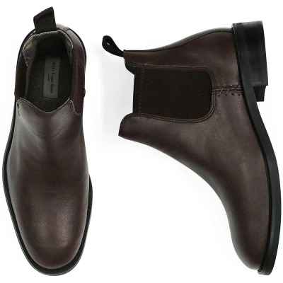 Will's Vegan Store Herren vegan Chelsea Boots Dunkelbraun