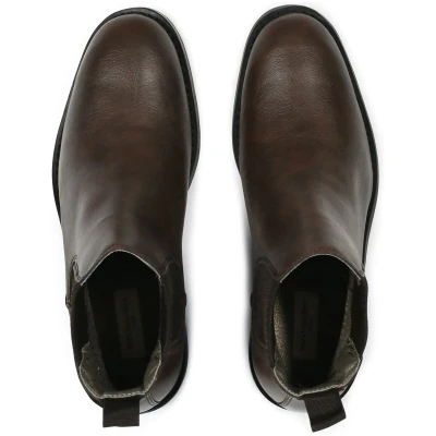 Will's Vegan Store Herren vegan Chelsea Boots Wasserdicht Dunkelbraun