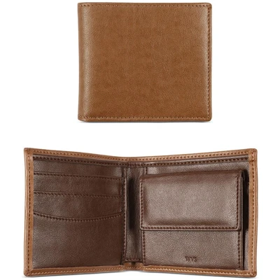 Will's Vegan Store Herren vegan Geldbörse Brieftasche Münze Braun