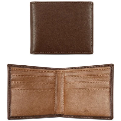 Will's Vegan Store Herren vegan Geldbörse Slim Brieftasche Dunkelbraun