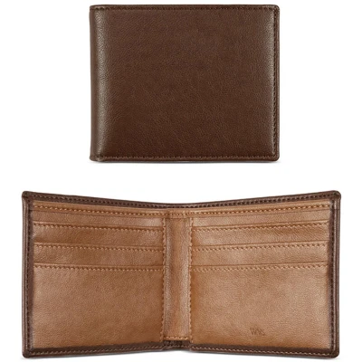 Will's Vegan Store Herren vegan Geldbörse Slim Brieftasche Dunkelbraun