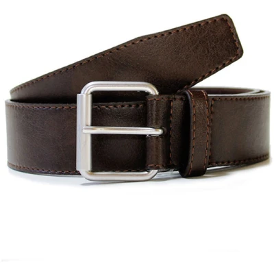Will's Vegan Store Herren vegan Gürtel 4 Cm Jeans Dunkelbraun