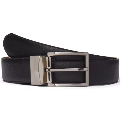 Will's Vegan Store Herren vegan Gürtel Wendbar Schwarz