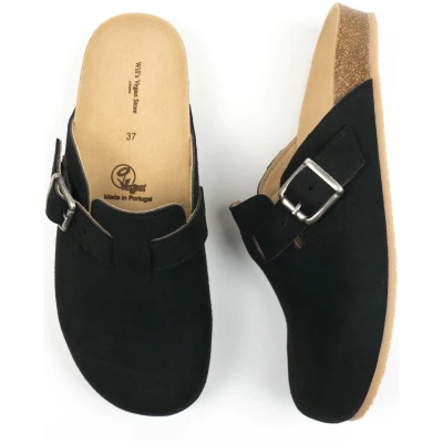 Will's Vegan Store Herren vegan Hausschuhe Clog Schwarz