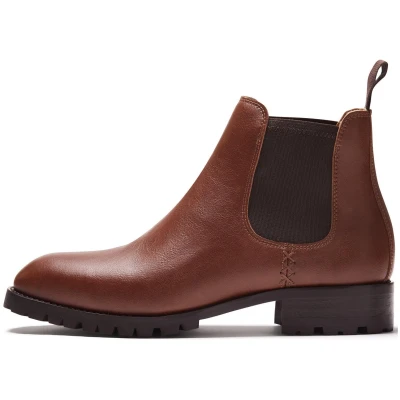 Will's Vegan Store Herren vegan Herren Chelsea Boots Isolierte Wasserdichte Kastanie