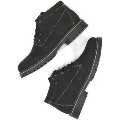 Will's Vegan Store Herren vegan Low Dock Boots Schwarz