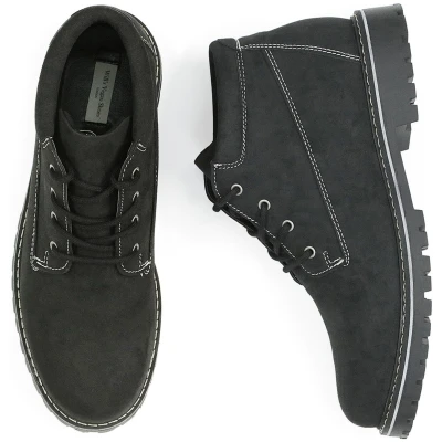 Will's Vegan Store Herren vegan Low Dock Boots Schwarz