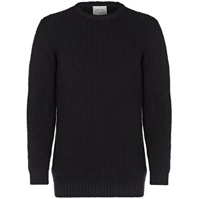 Will's Vegan Store Herren vegan Pullover Chunky Rib Schwarz
