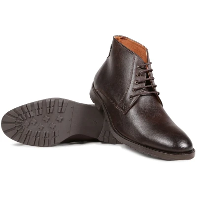 Will's Vegan Store Herren vegan Stiefel Chukka Dunkelbraun