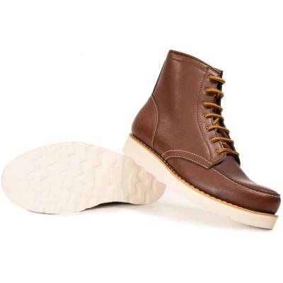 Will's Vegan Store Herren vegan Stiefel Goodyear Welt Rig Chestnut