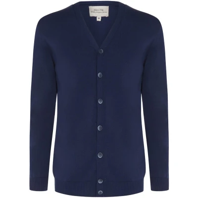 Will's Vegan Store Herren vegan Strickjacke Recycelt Dunkelblau
