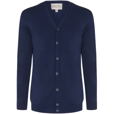 Will's Vegan Store Herren vegan Strickjacke Recycelt Dunkelblau