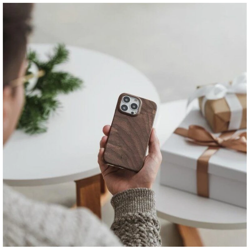 Woodcessories iPhone Hülle EcoSlim aus Holz mit AirPods Case aus Holz