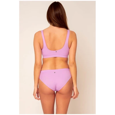 Woodlike Damen vegan Bikiniunterteil Amal Hipster Reversible Flieder Lila / Pink
