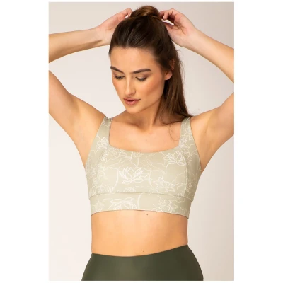 Woodlike Damen vegan Sport-Bh Crop Top Lotus Grün