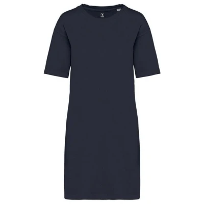 YTWOO Ausgewaschenes Damen T-Shirt Kleid aus 100% Bio-Baumwolle