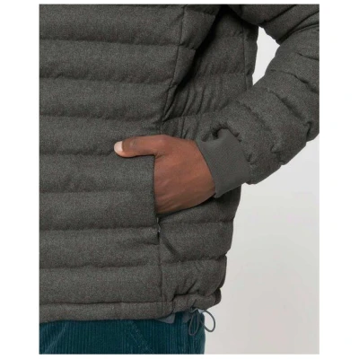 YTWOO Herren Steppjacke im Woll-Look | komplett aus recycelten Materialen gefertigt