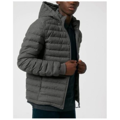 YTWOO Herren Steppjacke im Woll-Look | komplett aus recycelten Materialen gefertigt