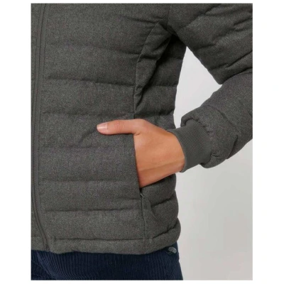 YTWOO Nachhaltige Damen Jacke im Woll-Look, gefüttert, komplett recycelt, Steppjacke