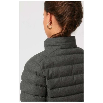 YTWOO Nachhaltige Damen Jacke im Woll-Look, gefüttert, komplett recycelt, Steppjacke