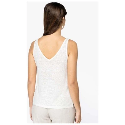YTWOO Umweltfreundliches Top aus Leinen für Damen
