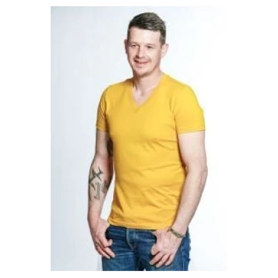 Yoga T-Shirt Herren Curry "YogiLiebe"