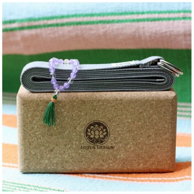 Yogablock KORK NATUR Extra Gross Lotus Design® - 23x15x10 cm