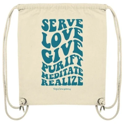 YogiCompany Serve Love Give petrol - Turnbeutel